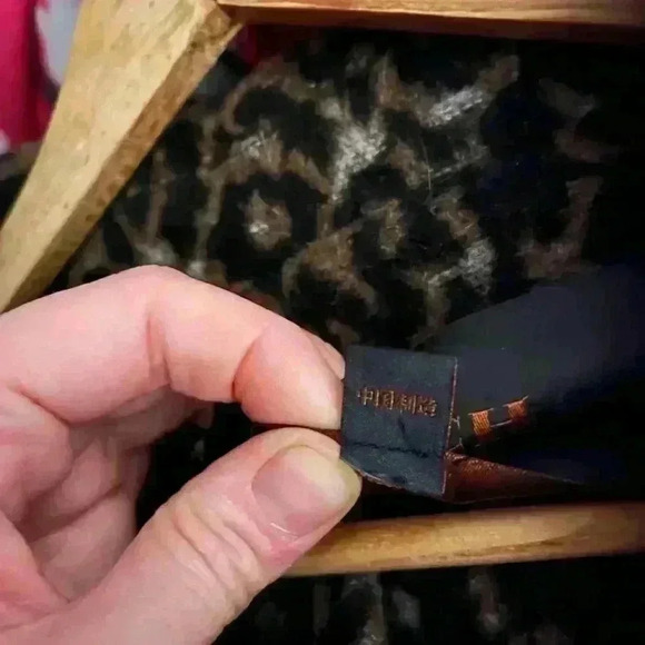 Coach leopard print wool-blend double breasted coat size small - Picture 4 of 6